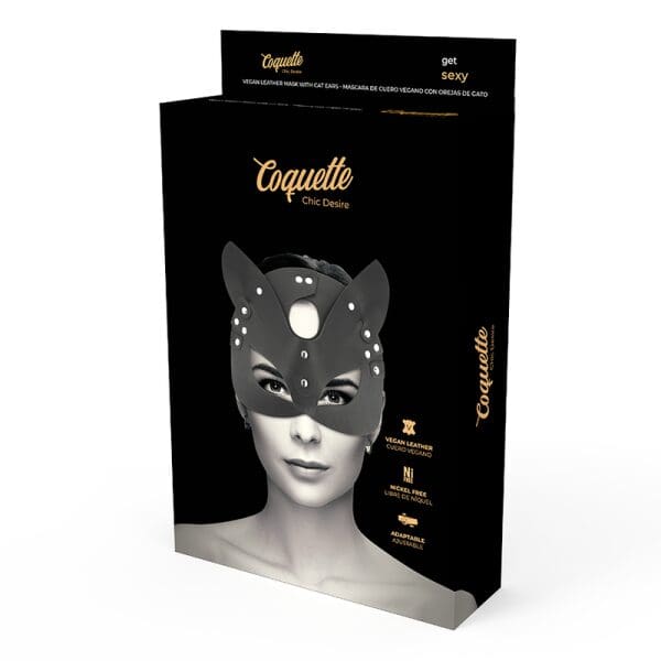 COQUETTE CHIC DESIRE - VEGAN LEATHER MASK WITH CAT EARS 5